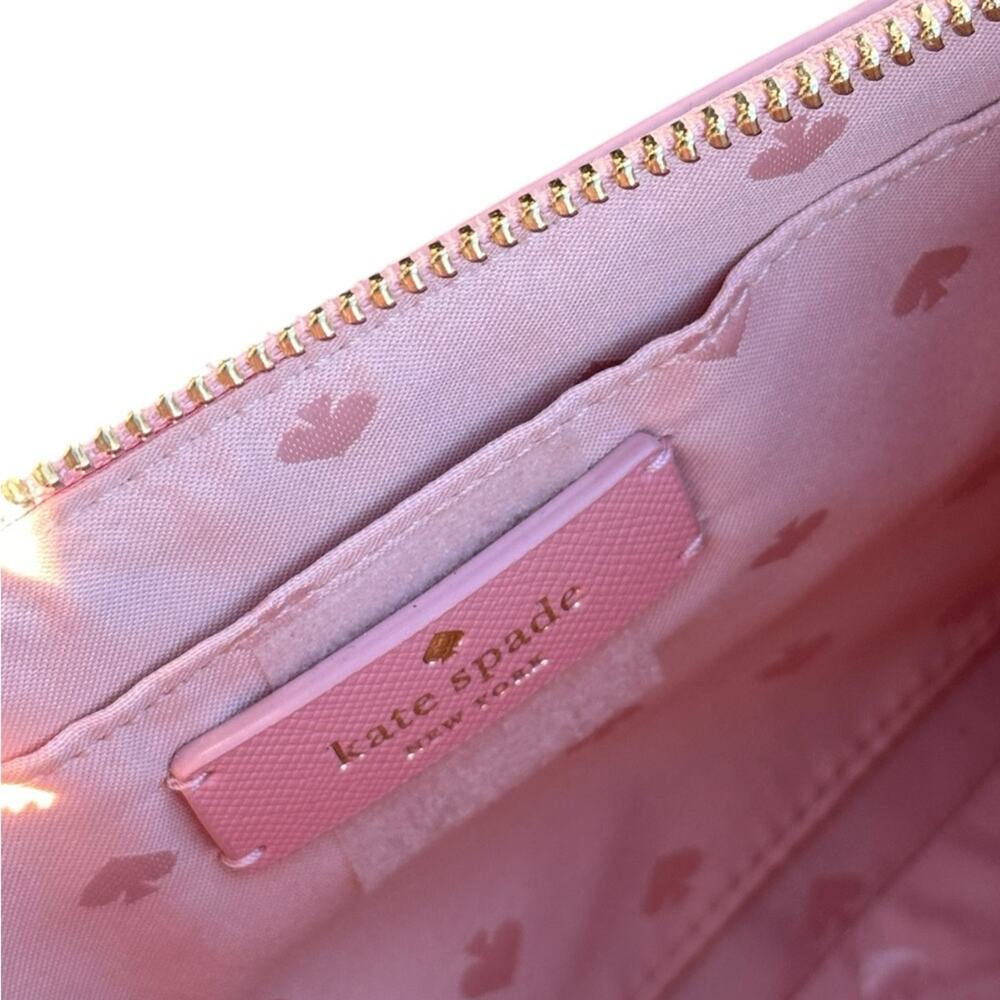 Kate Spade New York Flash Leather Crossbody Pink Glitter NWOT - Picture 9 of 10